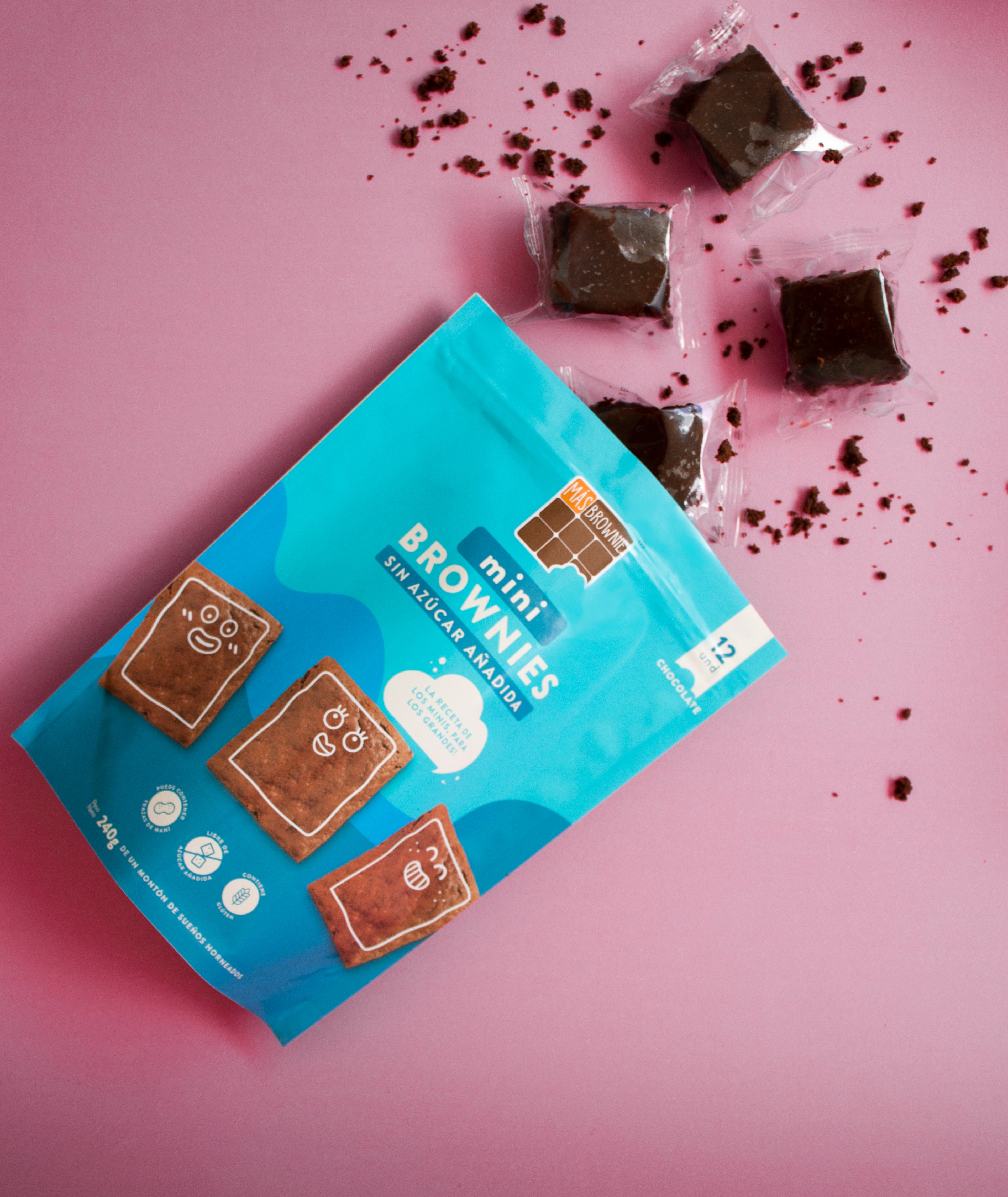 Pack x 12 Mini Brownies Sin Azúcar